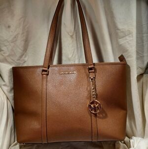 Michael Kors Tan Leather Tote Bag